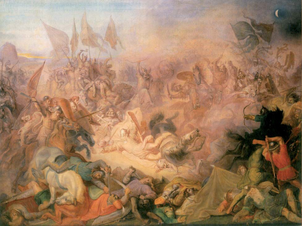Wilhelm Lindenschmit festménye a pozsonyi csatáról | Fotó: Wikipedia