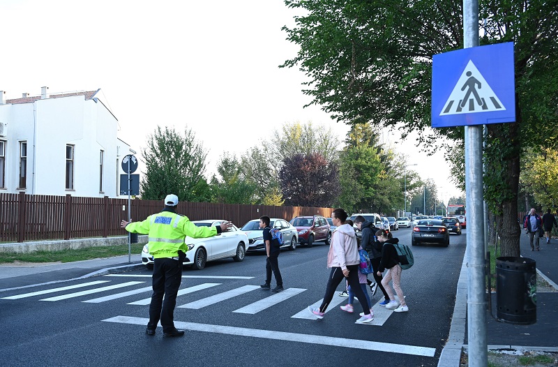 Ezekben a napokban kiemelten figyelnek a gyalogos forgalomra | Korábbi fotó: Sepsiszentgyörgyi Helyi Rendőrség 