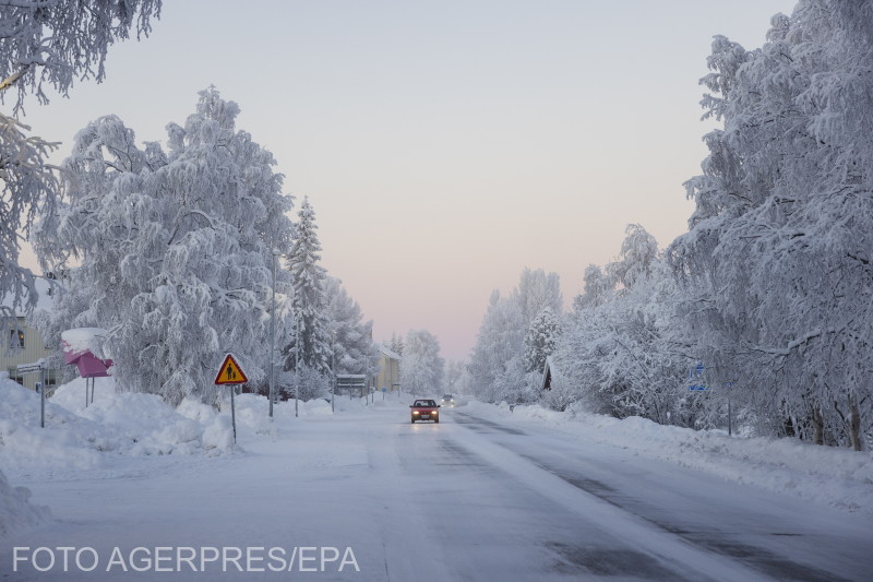 Mínusz 38,9 Celsius-fokot mértek január 3-án a Kiruna városhoz tartozó Vittangi faluban. | Fotó: Agerpres