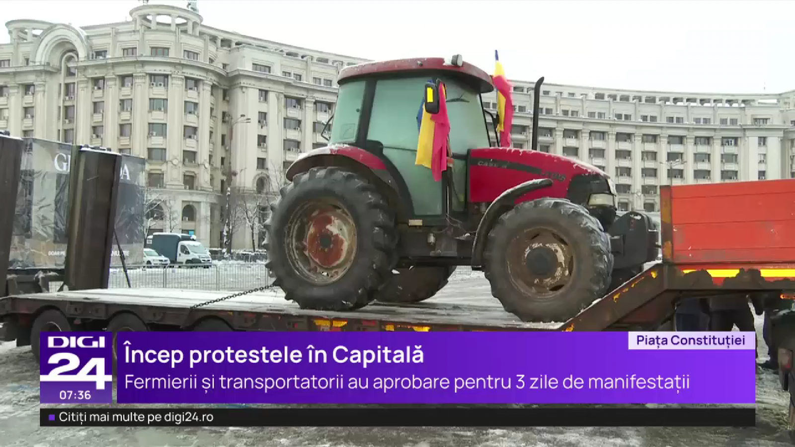 Az egyetlen traktor, amit elhoztak a tüntetésre | Képernyőmentés