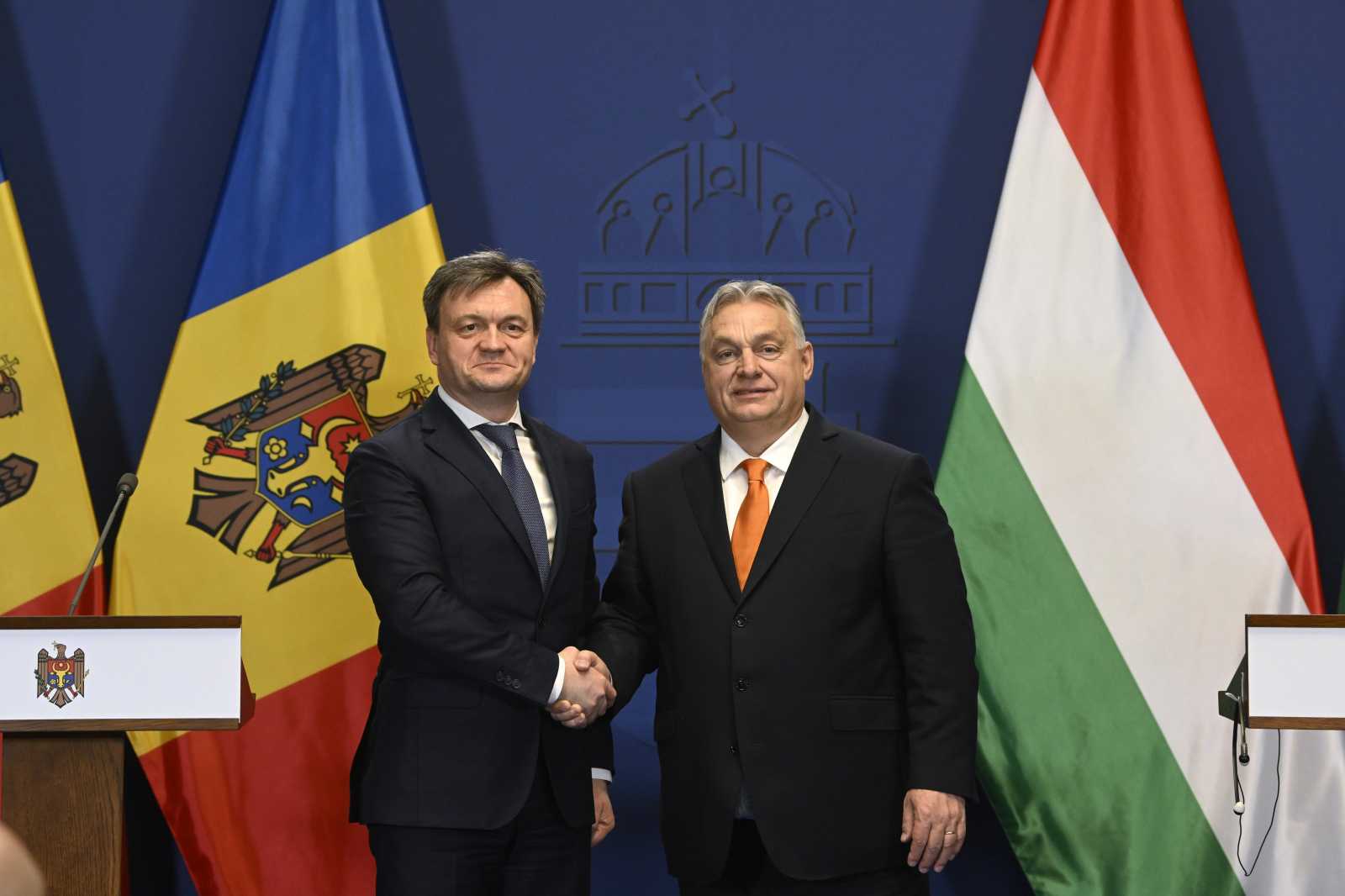 Dorin Recean és Orbán Viktor Budapesten tárgyalt Fotó: MTI 