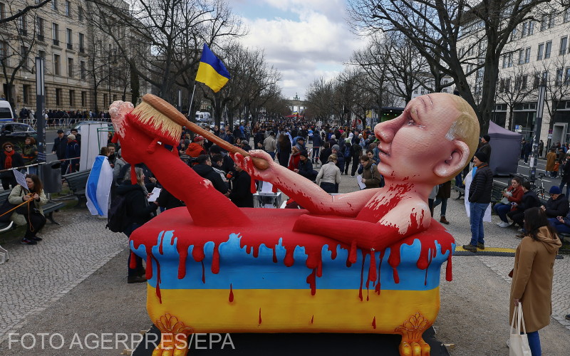 Putyin-ellenes tüntetés Berlinben | Fotó forrása: Agerpres