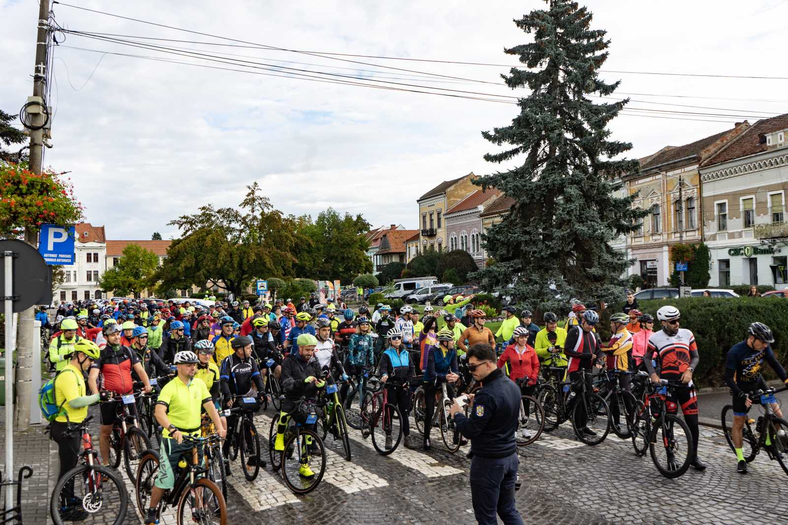 Csoportképhez sorakoztak fel a bringások | Fotó: A szerző felvétele