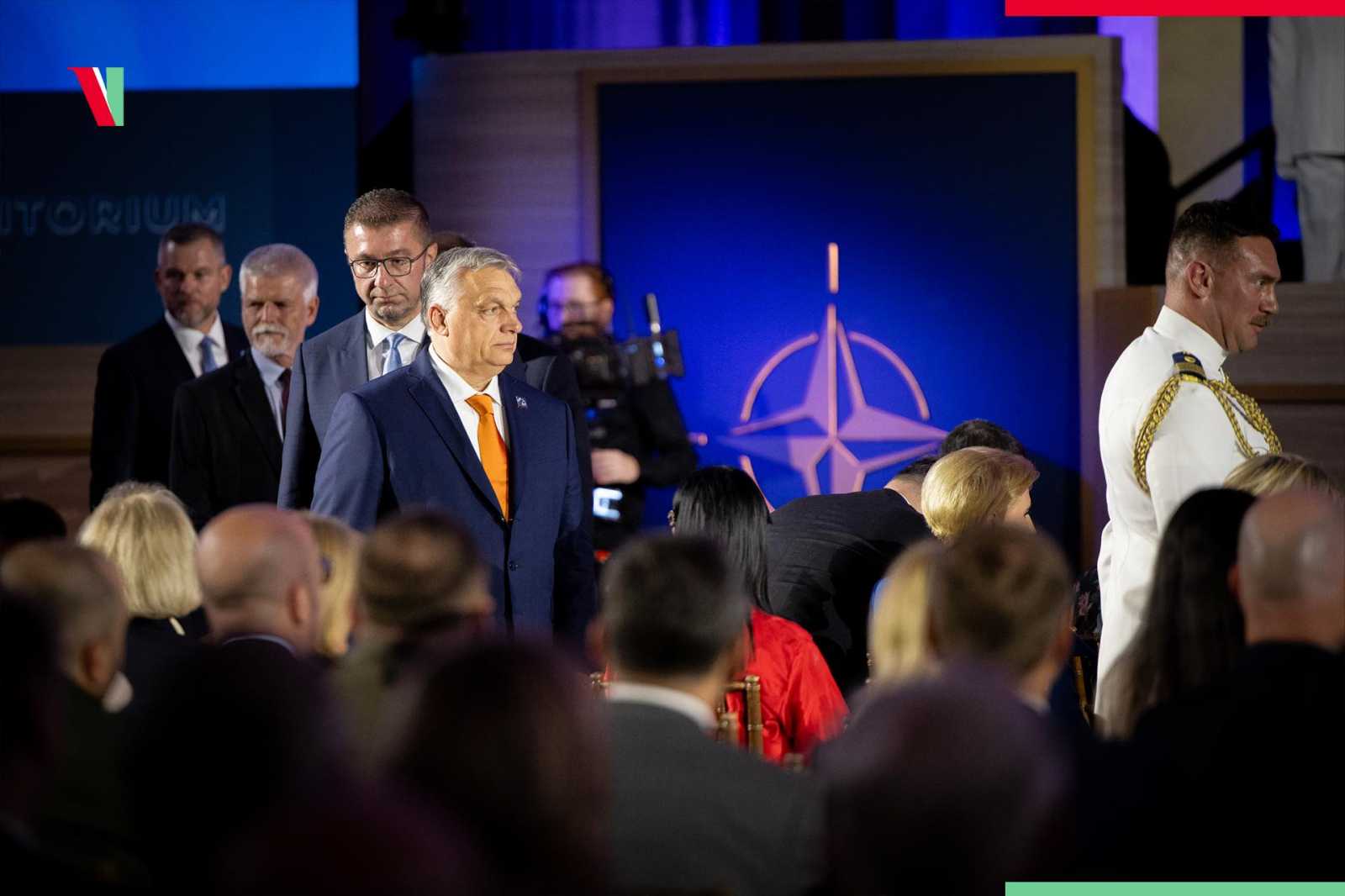 Orbán Viktor a NATO-csúcson. Az EP-ben gáncsolnák a felszólalását Fotó: Orbán Viktor Facebook oldala