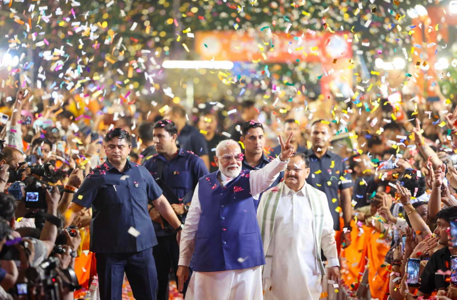 Narendra Modi hívei között ünnepel | Fotó: Facebook/Narendra Modi