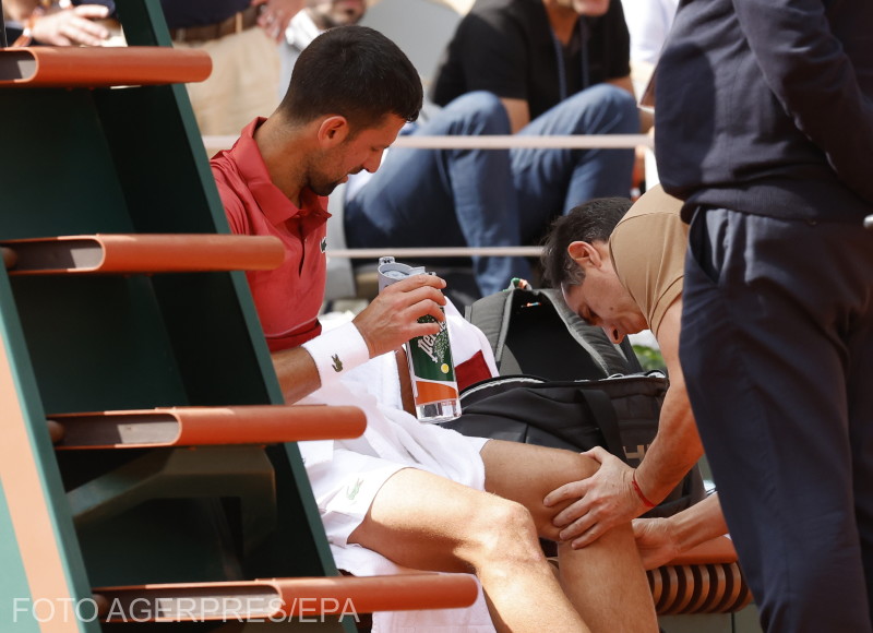 Djokovic a Roland Garroson sérült meg | Fotó: Agerpres/EPA