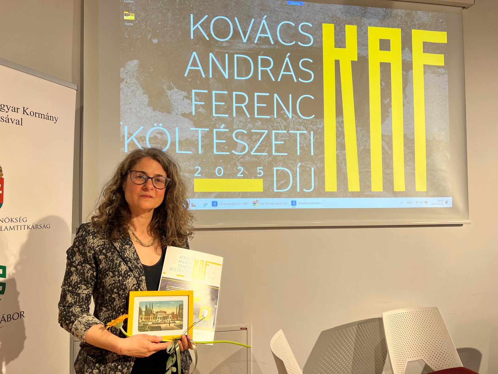 László Noémi a A Kovács András Ferenc Költészeti Díj 2025-ös kitüntetettje | Fotó: Rákóczi Kinga