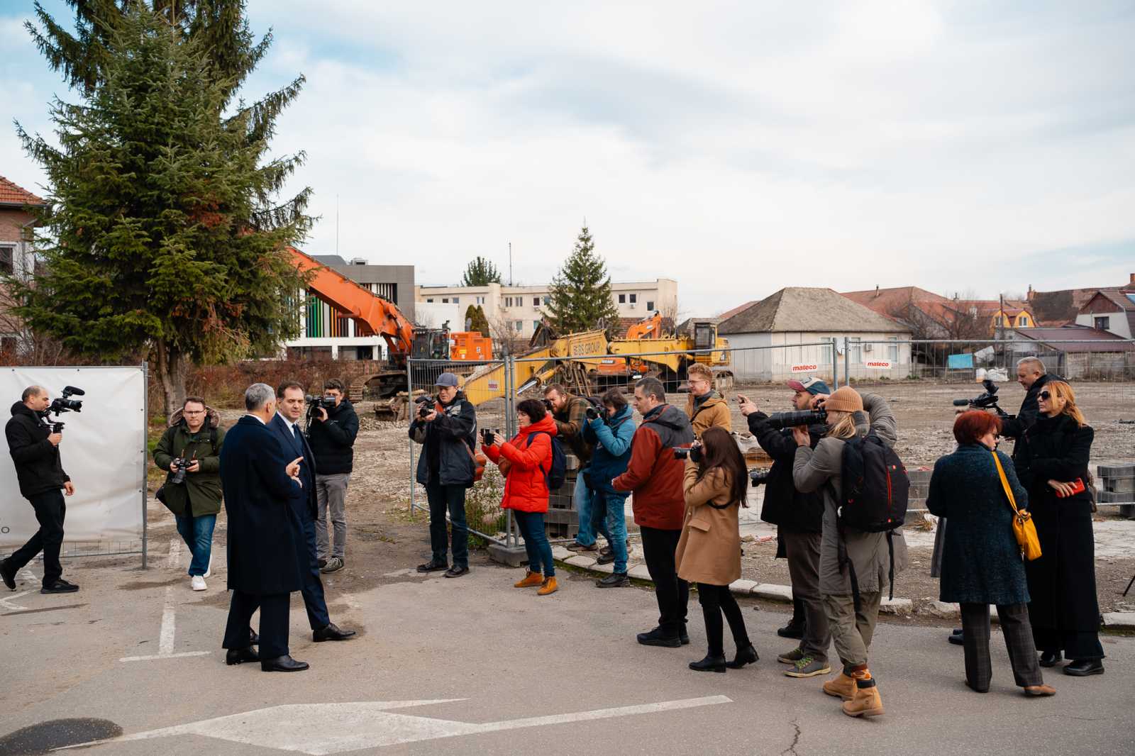 A lebontott Bodok szálló helyén építik meg a központot | Fotó: Antal Árpád Facebook-oldala