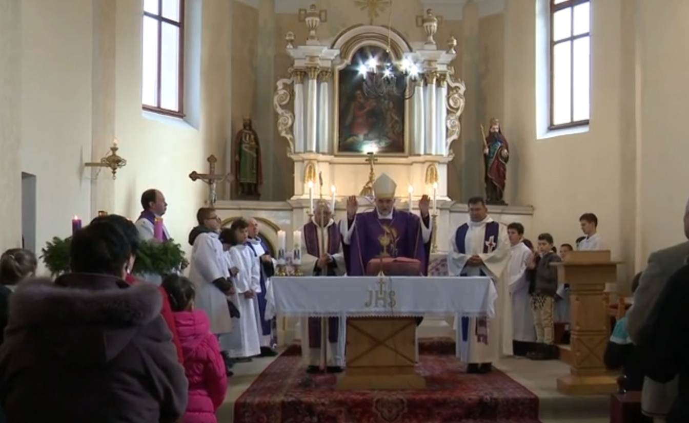 A felújított templom | Fotó: M1/képernyőmentés