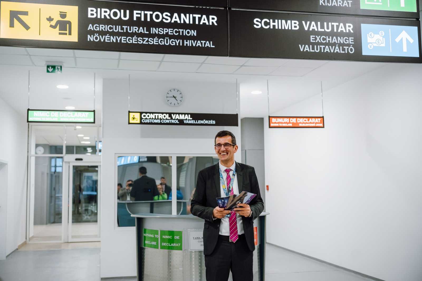 Peti András reptérigazgató | Fotó: A Transilvania Nemzetközi Repülőtér Facebook oldala