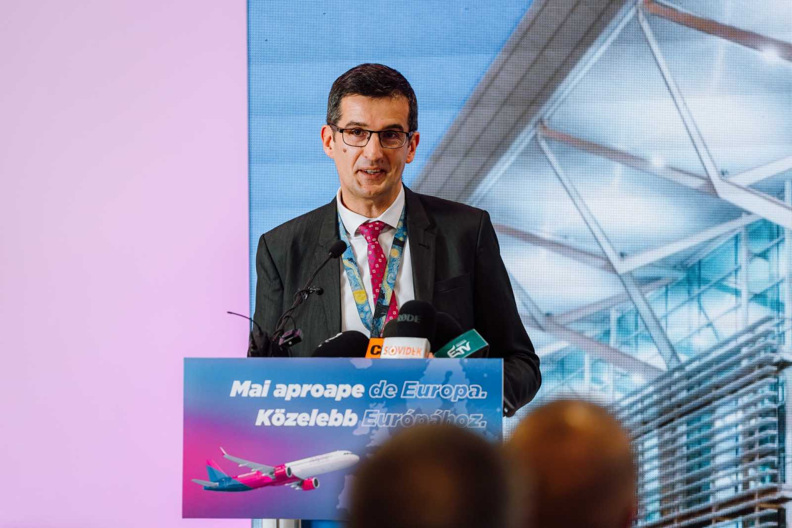 Peti András, a Transilvania Nemzetközi Repülőtér igazgatója | Fotó: a repülőtér Facebook oldala