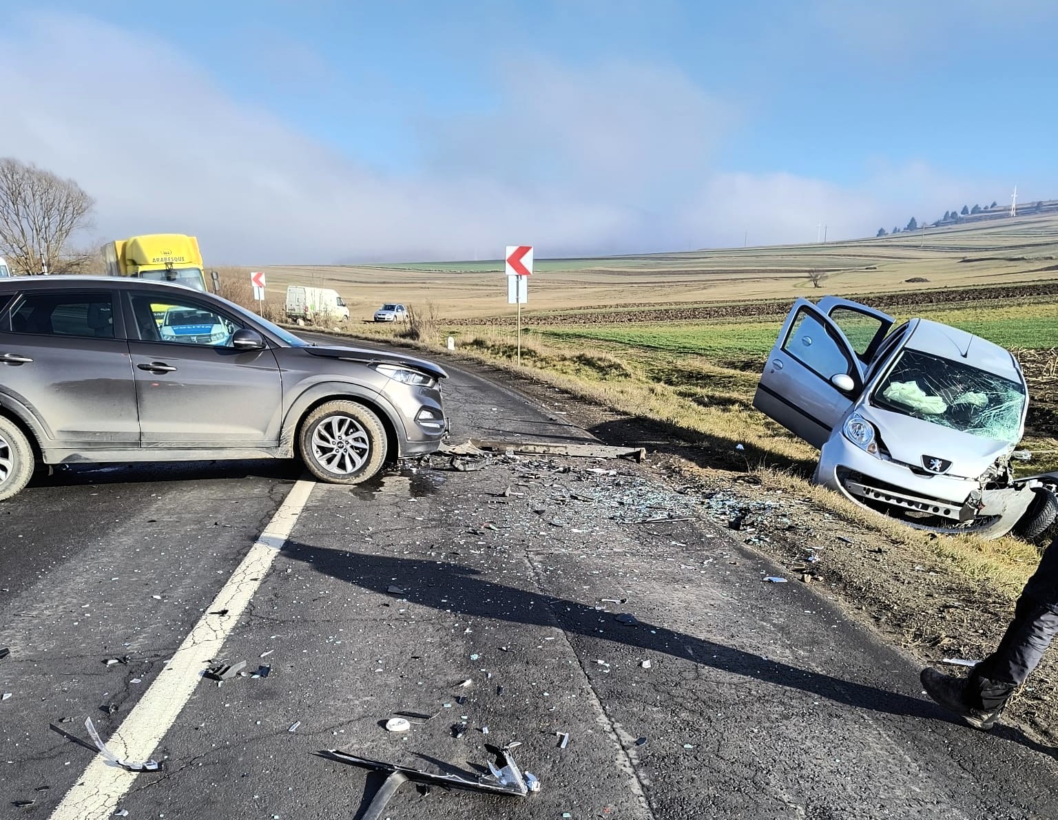 Mindkét jármű súlyosan megrongálódott | Fotó: ISU Harghita