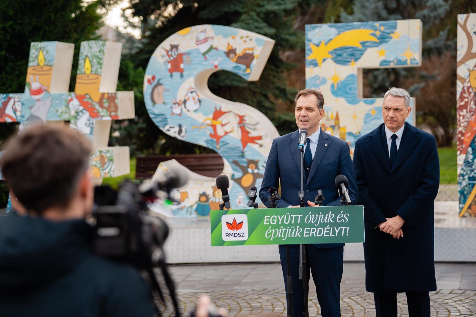 Lázár János magyar építési és közlekedési miniszterrel Sepsiszentgyörgyön.