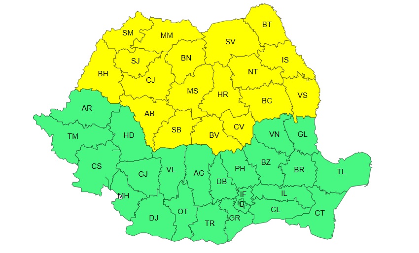 Az ország felét érinti a riasztás | Fotó: meteoromania.ro