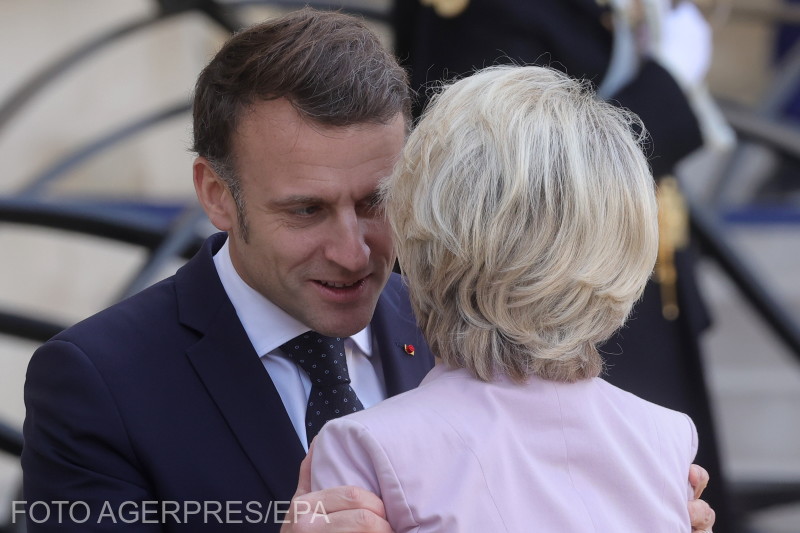 Emmanuel Macron francia elnök válságtanácskozásra hívta az Ukrajna mellett elkötelezett európai vezetőket Fotó: Agerpres