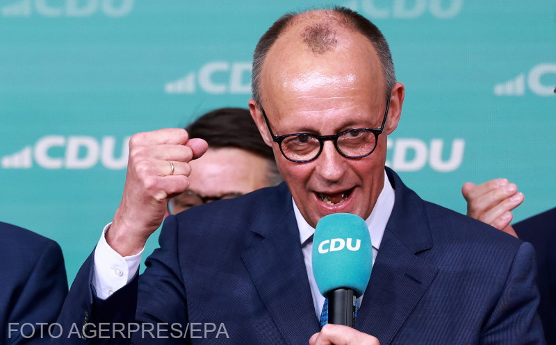 Friedrich Merz ünnepelt | Fotó: Agerpres/EPA