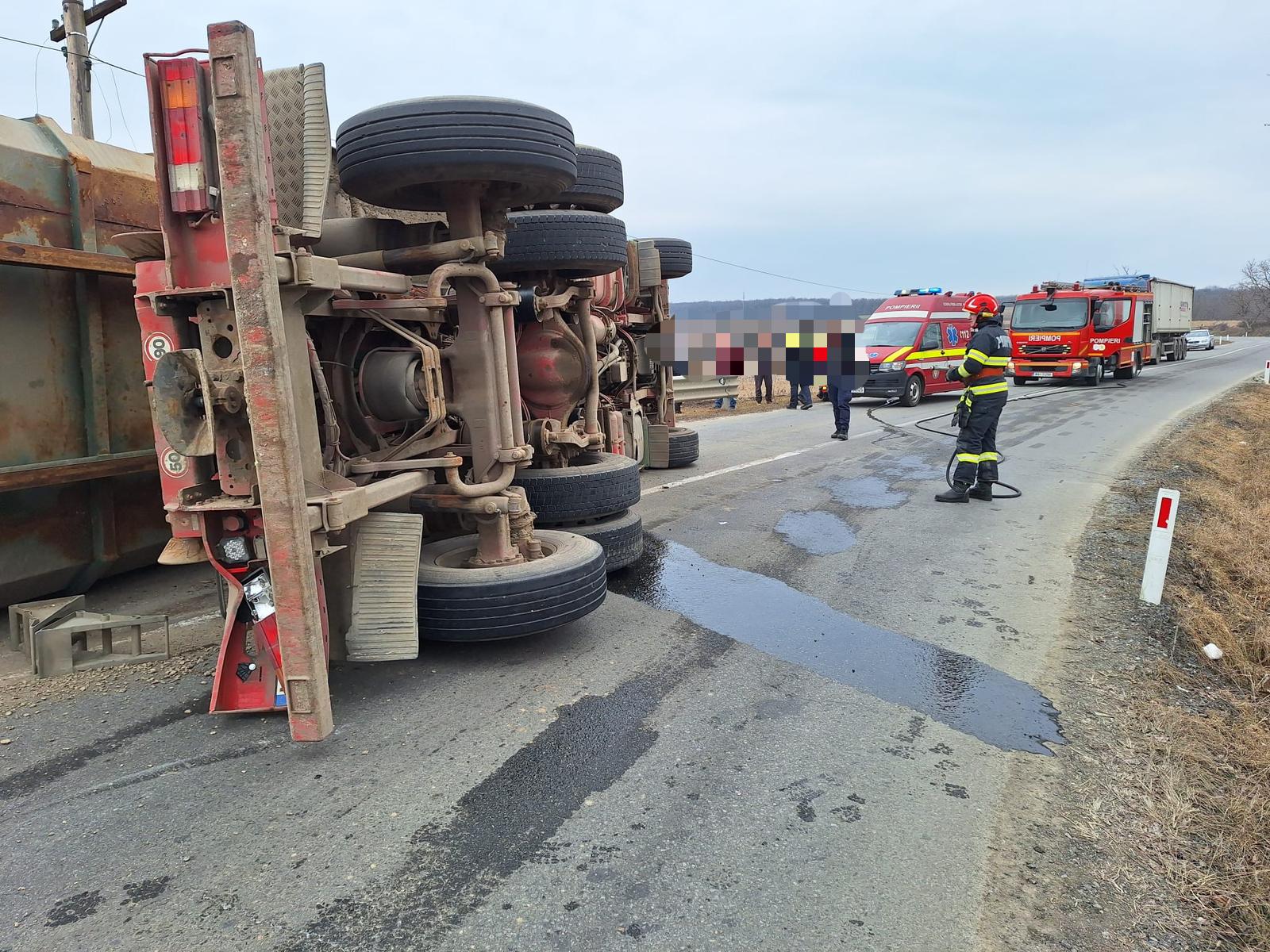 Baleset a Maros megyei Szabéd településen | Fotó: ISU Maros