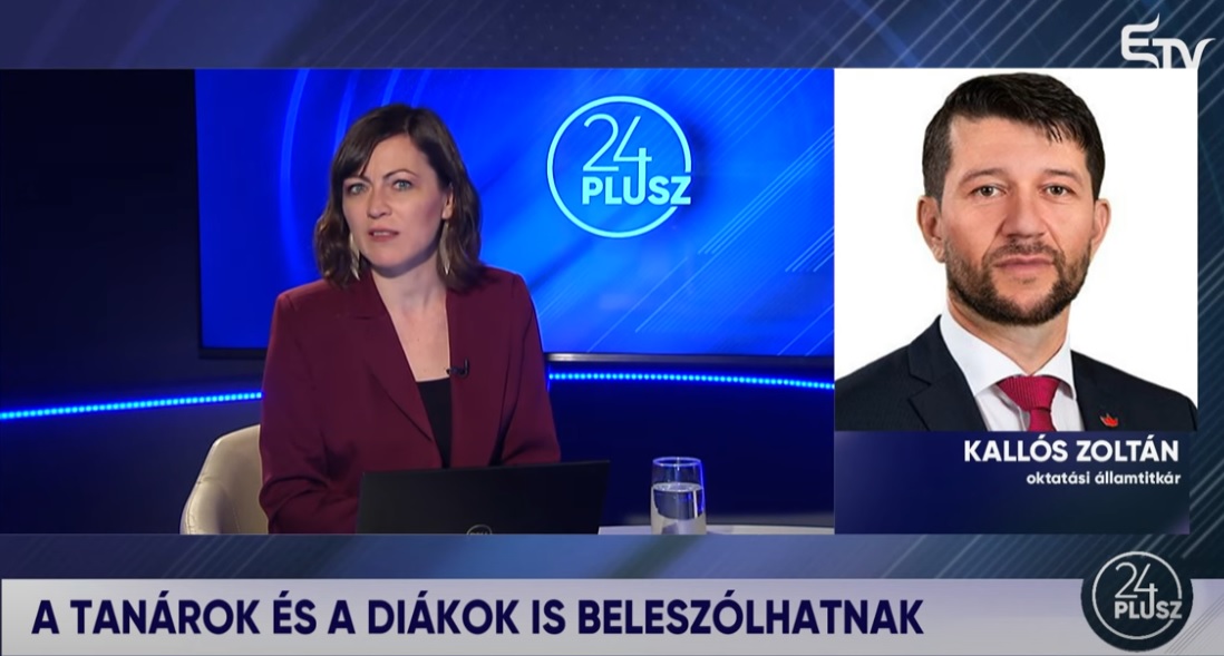 Kallós Zoltán az Erdély TV 24plusz műsorában beszélt a kerettantervről | Fotó: Erdély TV