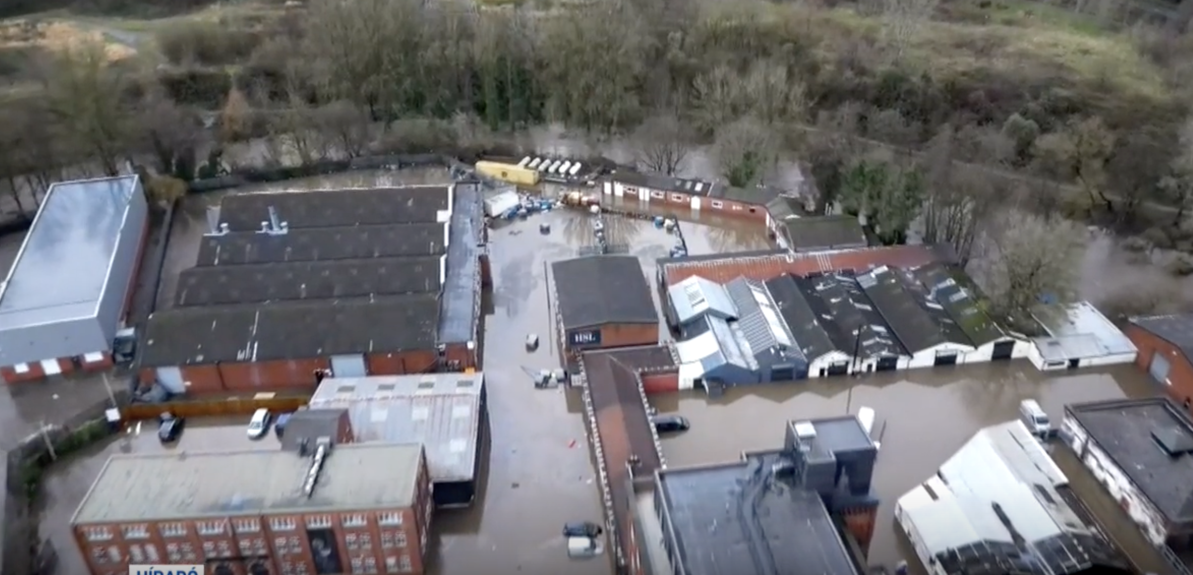 Stockport városát valóságos özönvíz árasztotta el |Fotó: hirado.hu/képernyőmentés