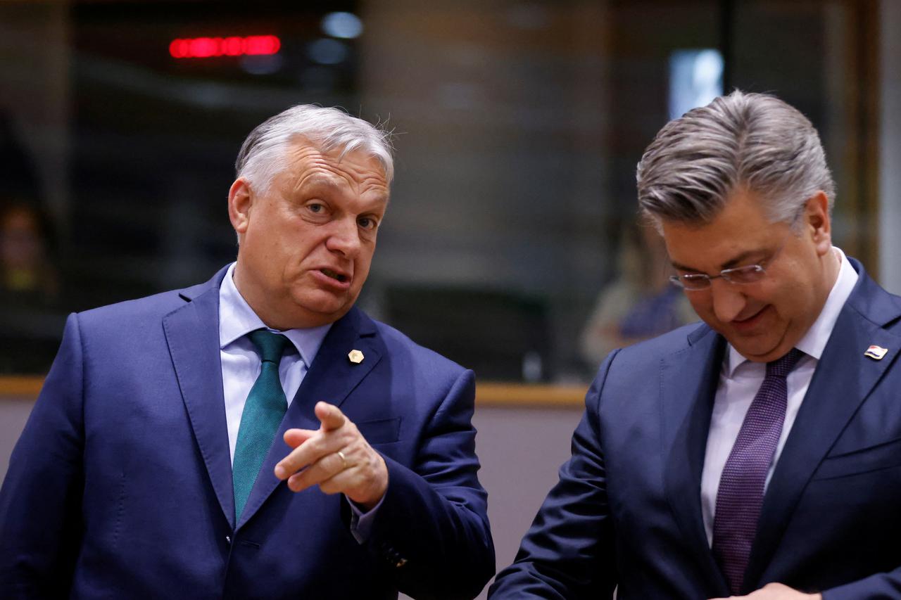 Orbán Viktor magyar és Andrej Plenković horvát miniszterelnök az EU budapesti csúcstalálkozóján, 2024. november 8-án | Fotó: vecernji.hr