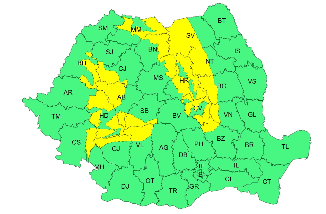 A hegyvidékre érvények a sárga riasztás | Fotó: meteoromania.ro