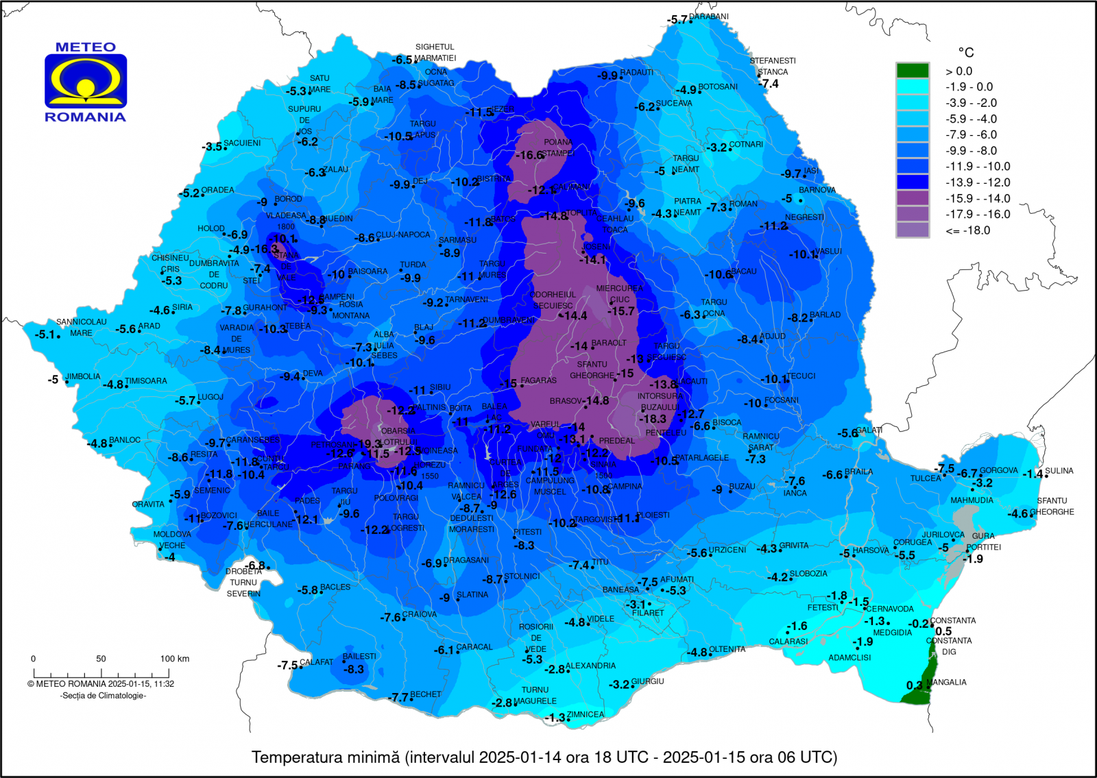 Az egész országban hideg volt a szerda reggel | Forrás: meteoromania.ro