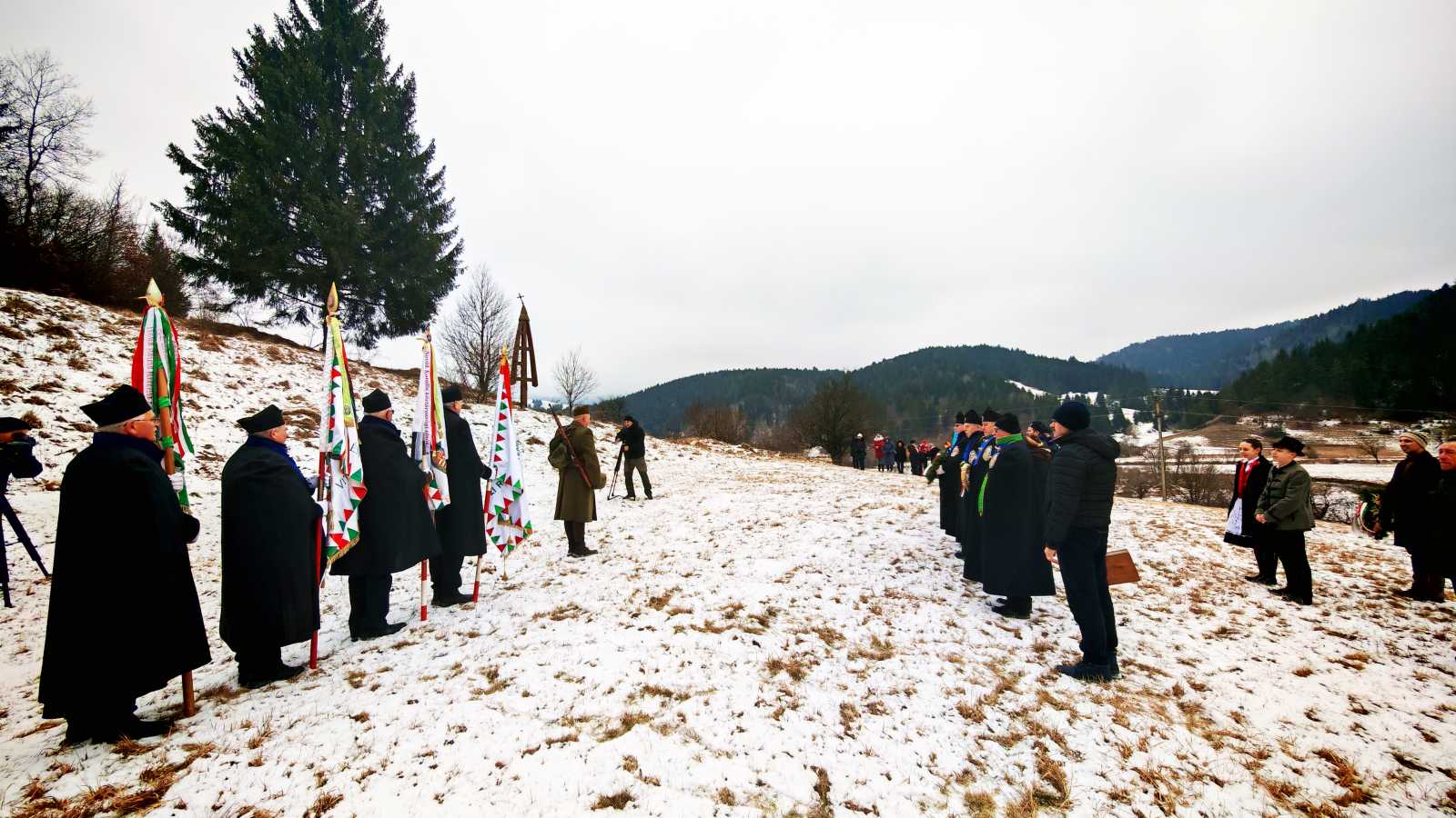 A résztvevők zömét a Történelmi Vitézi Rend tagjai képezték