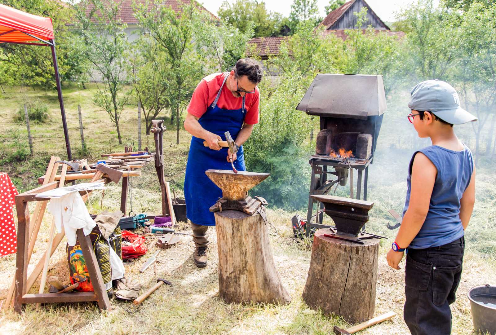 Csapó Attila a kovácsmesterséget mutatta be | Fotók: Kulcsár Mária