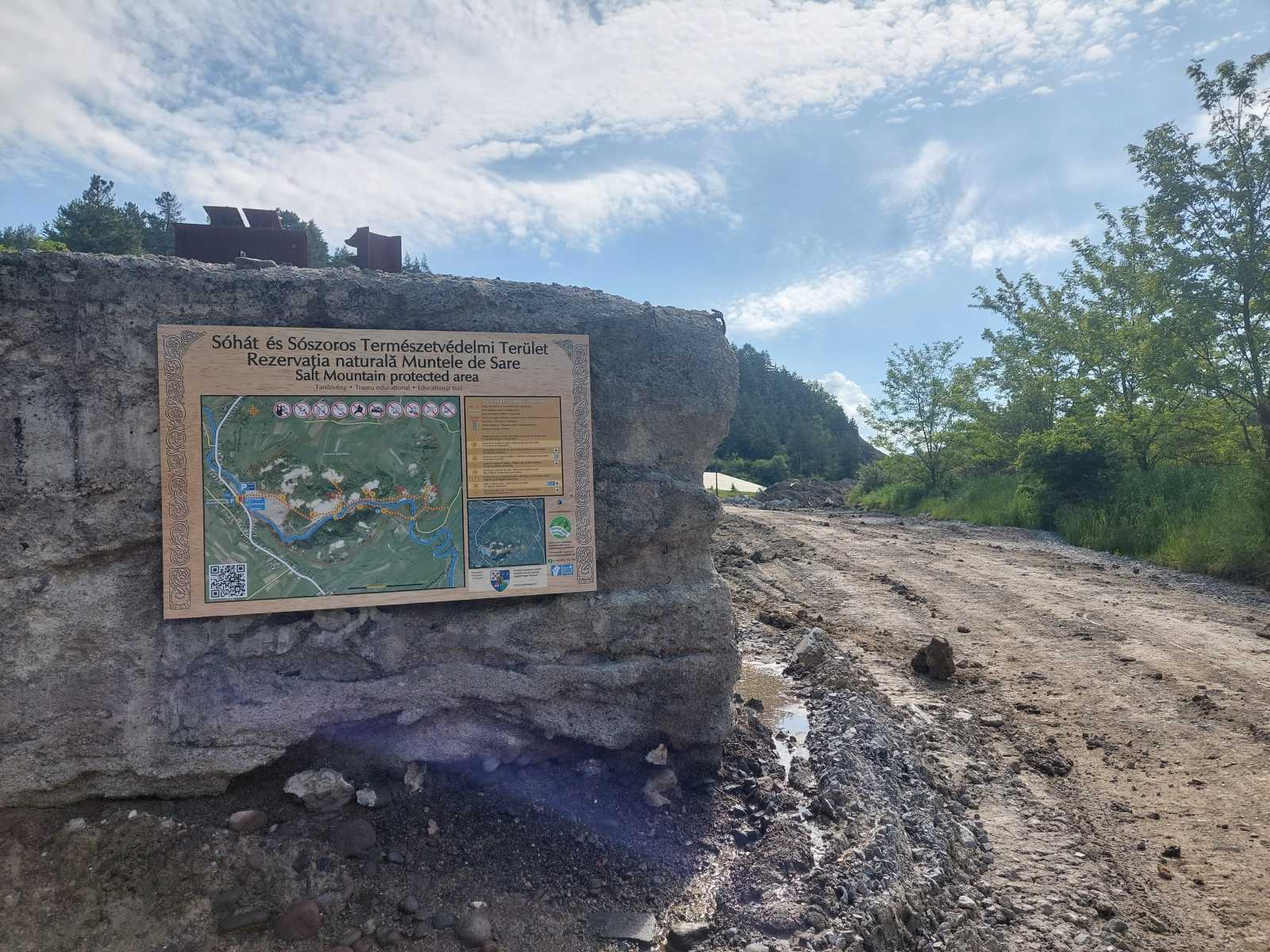 Holnaptól indulnak a munkálatok a Korond vize elterelésének a régi bánya területéről Fotó: F.E: