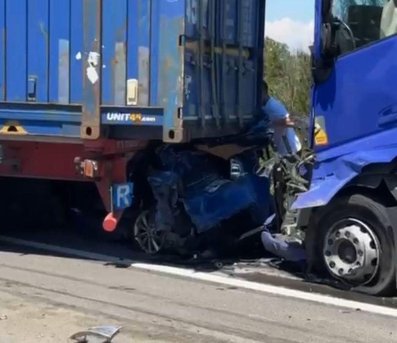 Nyolc jármű érintett a balesetben. | Fotó forrása: Info Trafic 24