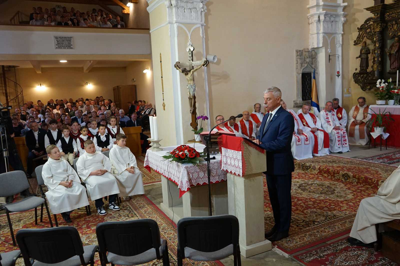 Tamás Sándor személyes érintettségéről is beszélt a templomban | Fotó: Nagy Imre