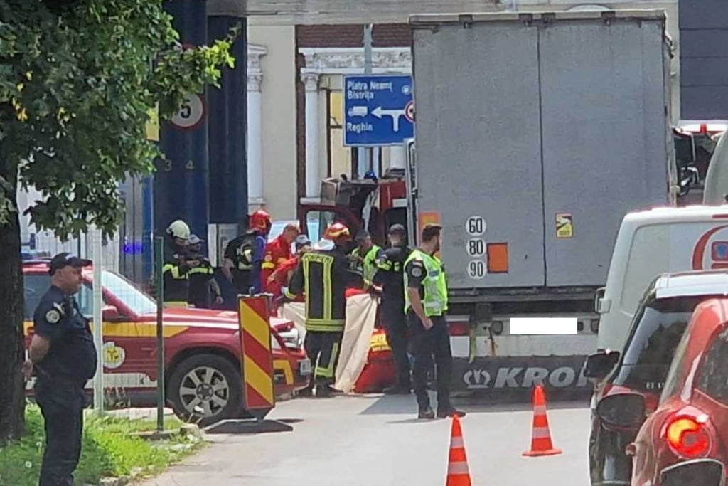 Gyalogost gázolt el egy kamion Marosvásárhelyen | Fotó: Info Trafic Mures