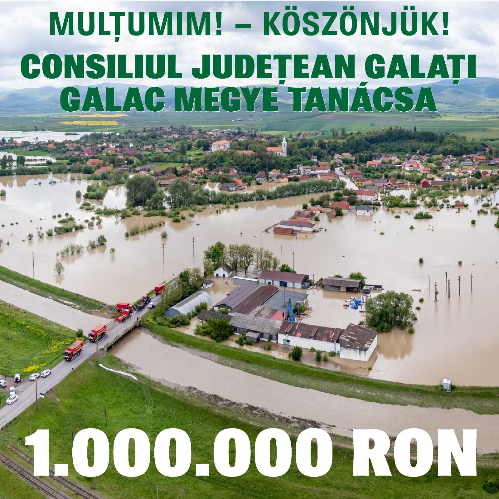 A háromszékiek köszönetet mondtak a Galac megyeieknek | Fotó: Kovászna Megye Tanácsa