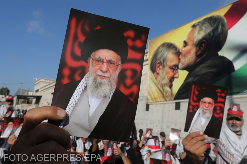 Hezbollah-hívek demonstrálnak Hamenei mellett Bejrútban Fotó: Agerpres