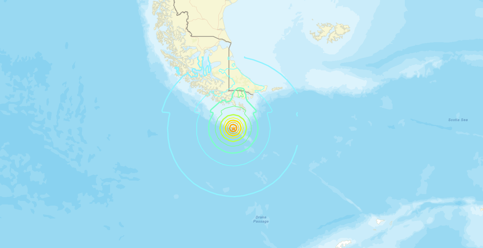 Az argentin és a chilei partok vannak veszélyben | Fotó: usgs.gov