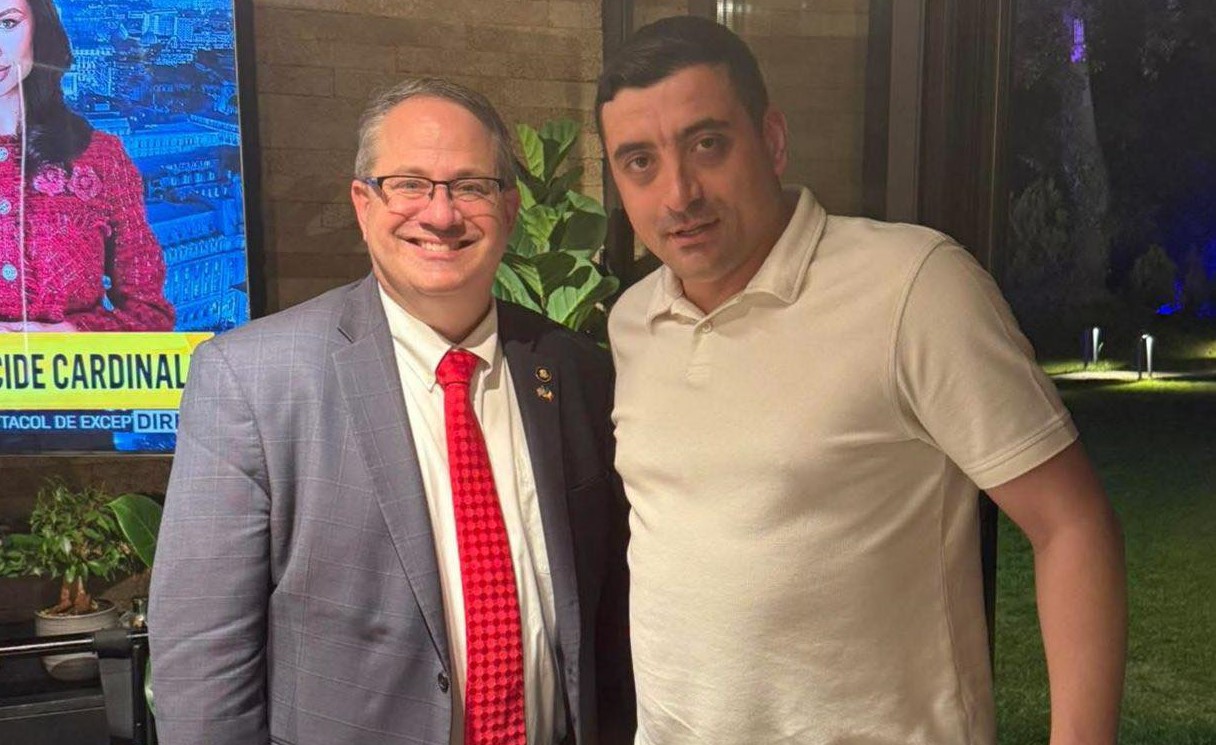 George Simion és az amerikai megfigyelő, James Trey Trainor | Fotó: George Simion Facebook oldala: 