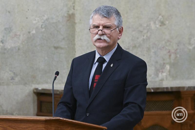 Kövér László arra is kitért, hogy az AUR elnöke „példátlanul messze ment" korábban a magyarellenes gesztusok és kijelentések megtételében | Fotó: MTI
