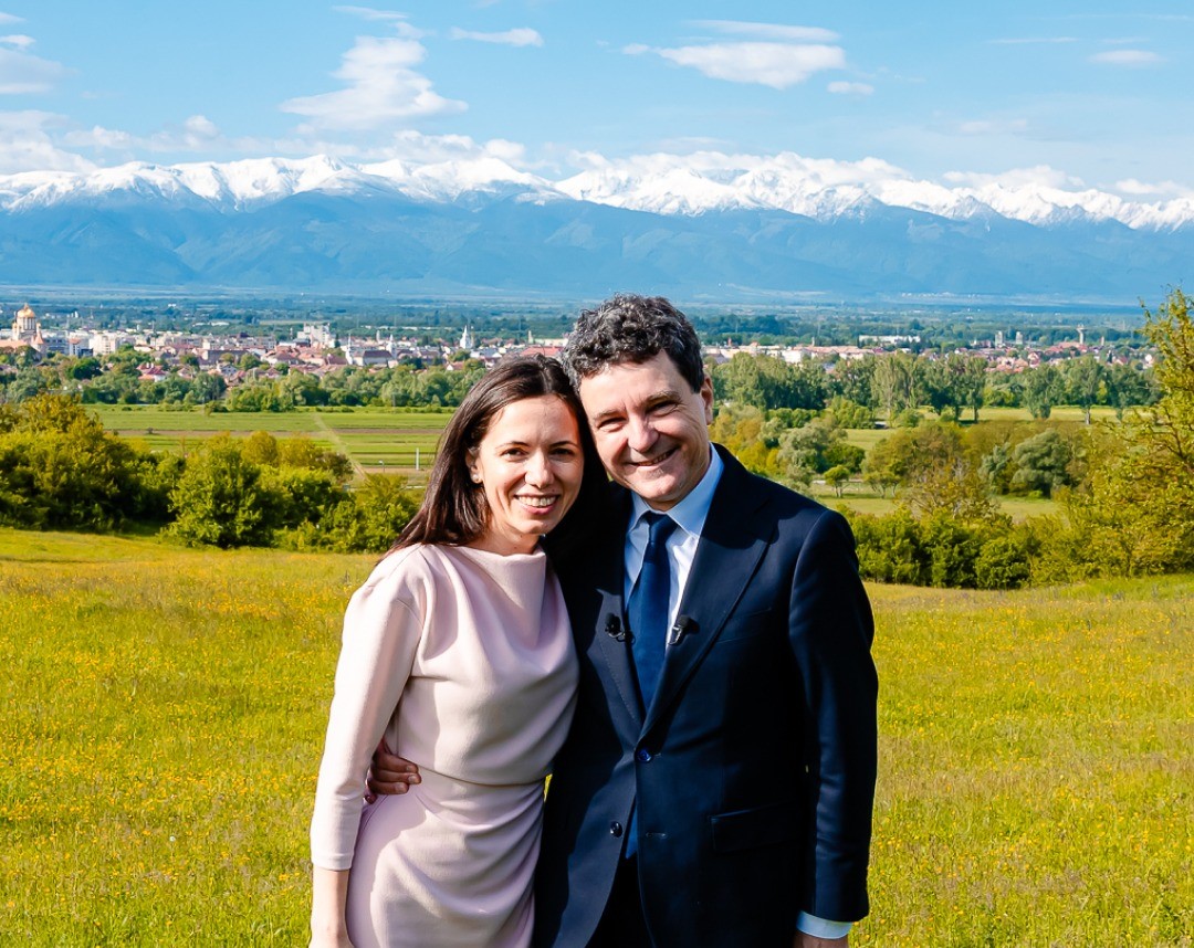 Az elnöki pár Fogarason | Fotó: Nicușor Dan Facebook oldala