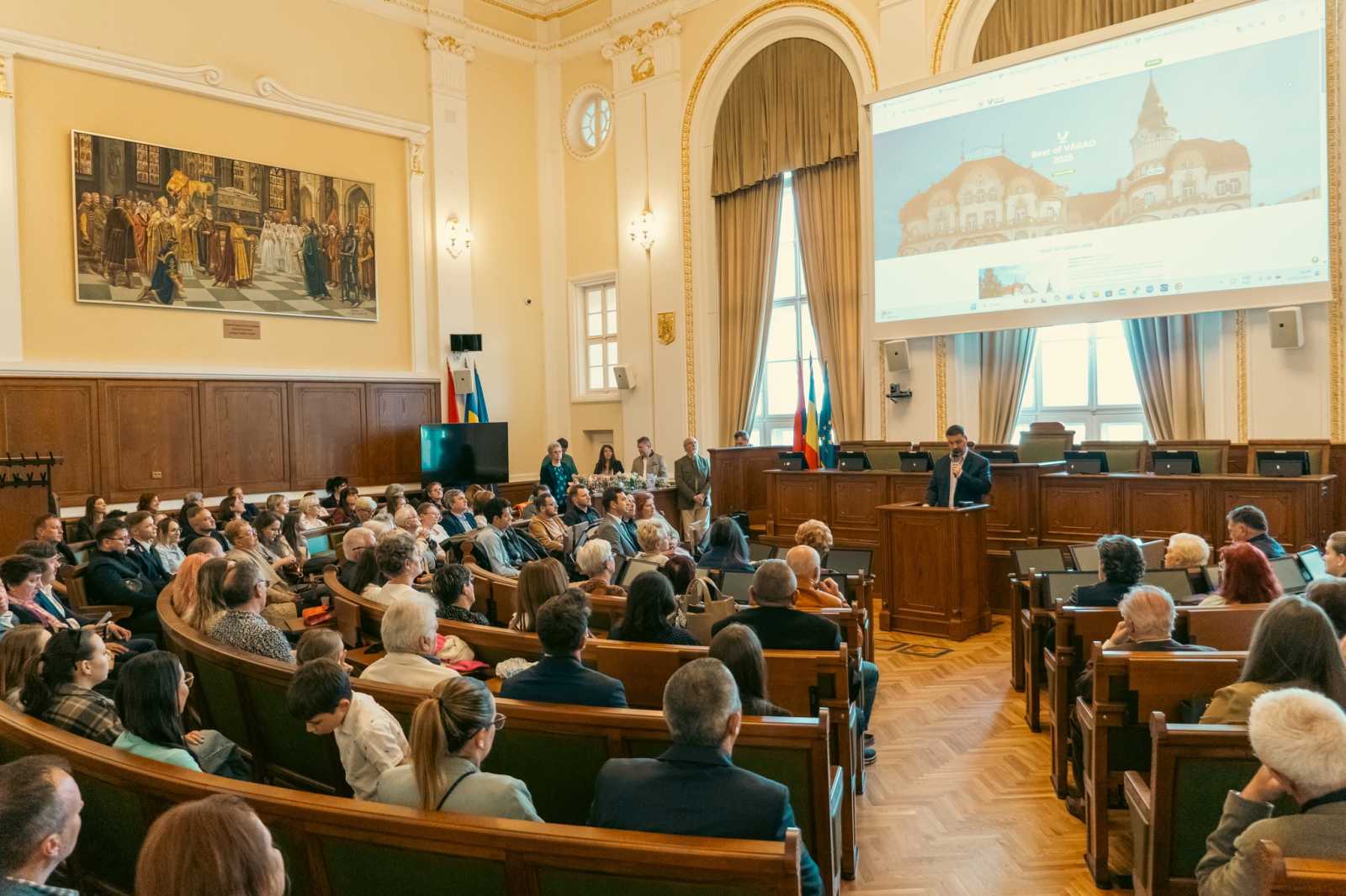 A polgármesteri hivatal dísztermében tartották meg a díjátadót | Fotó: Borsi Balázs