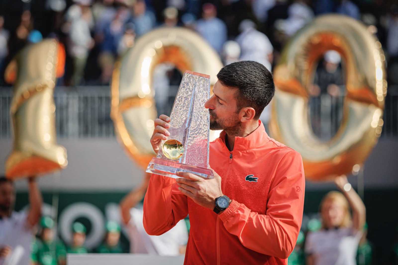 A szerb teniszlegenda századszor jutott el a tornagyőzelemig./ Fotó: Novak Djokovics Facebook-oldala