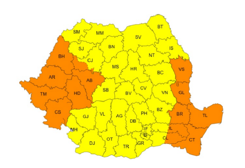 Sárga és narancssárga kód | Fotó: ANM képernyőmentés