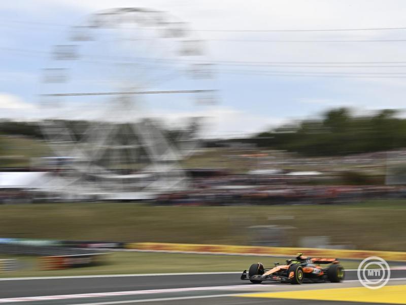 Lando Norris, a McLaren brit versenyzője a Forma–1-es Magyar Nagydíjon a mogyoródi Hungaroringen 2025. augusztus 3-án. |Fotó: MTI/Balogh Zoltán