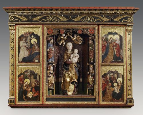 A csíkmenasaági oltár. Valalmikor 1523 körül készülhetett. Ma Magyarországon őrzik. | Forrás: Szépművészeti Múzeum- Magyar Nemzeti Galéria