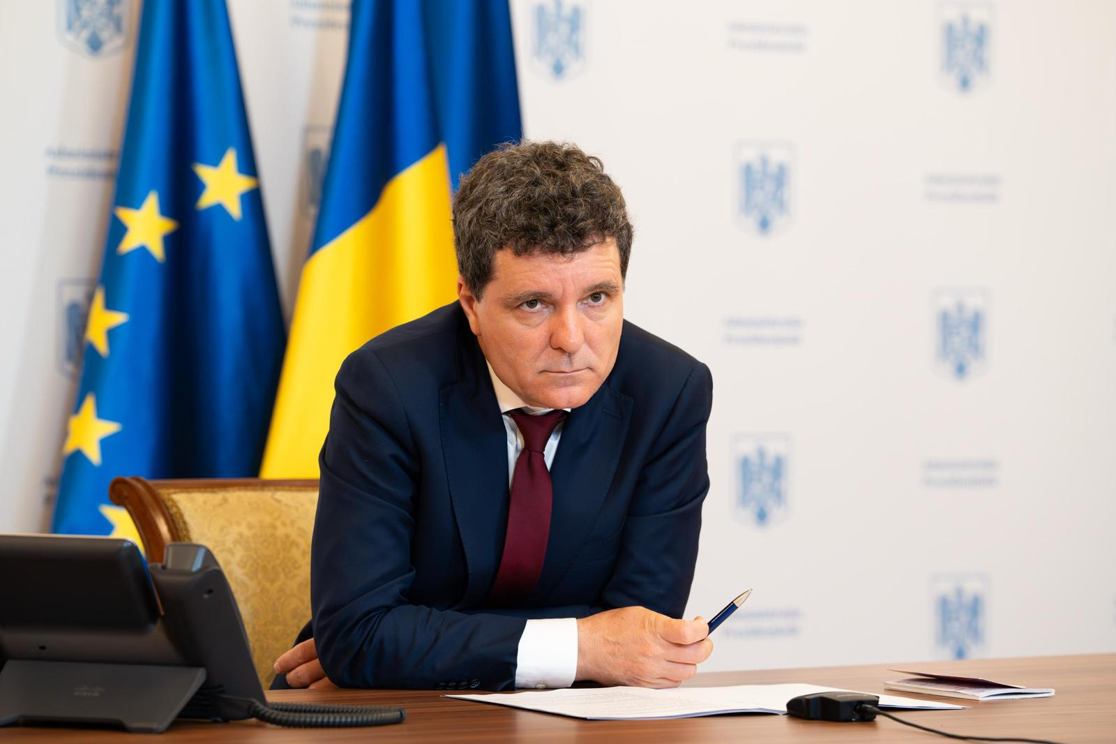 Videókonferencián az államfő. | Fotó: presidency.ro