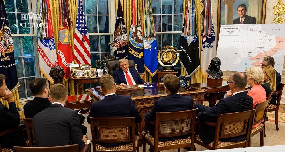 Az európai vezetők Trumpnál | Fotó: Fehér Ház 