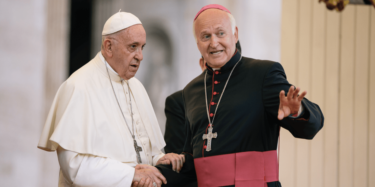  Német László bíboros, érsek és Ferenc pápa | Fotó: szmsz.press