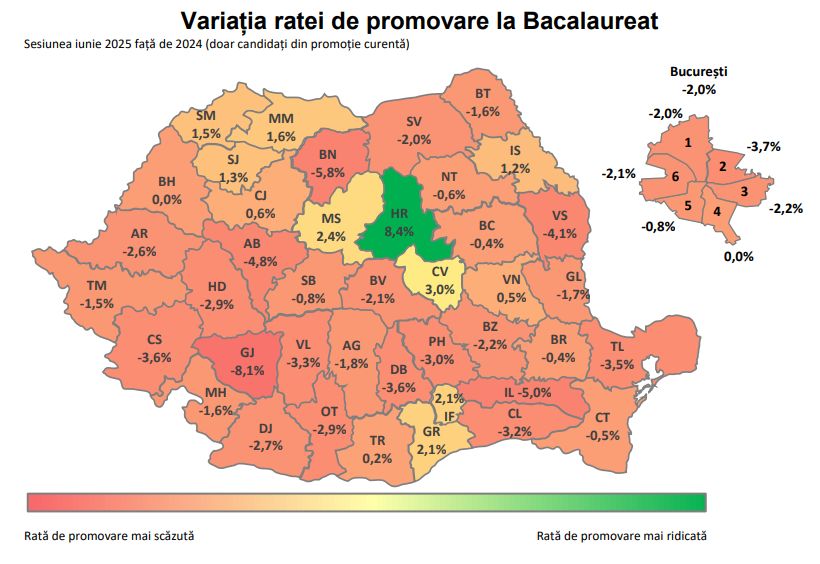 Az idei évfolyamok ennyivel teljesítettek jobban vagy épp rosszabbul, mint a tavaly végzettek. | Kép forrása: oktatási minisztérium