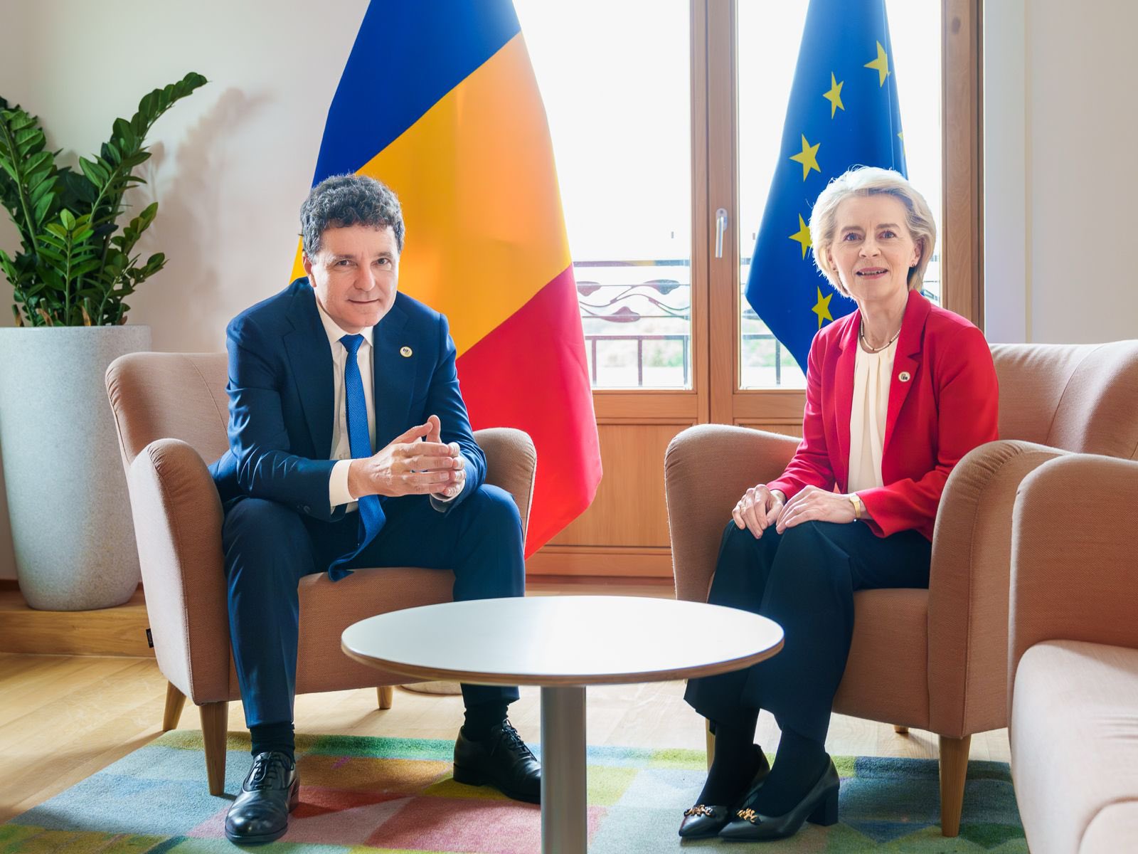 Nicușor Dan államfő és Ursula von der Leyen, az Európai Bizottság elnöke | Fotó: Nicușor Dan - X platform