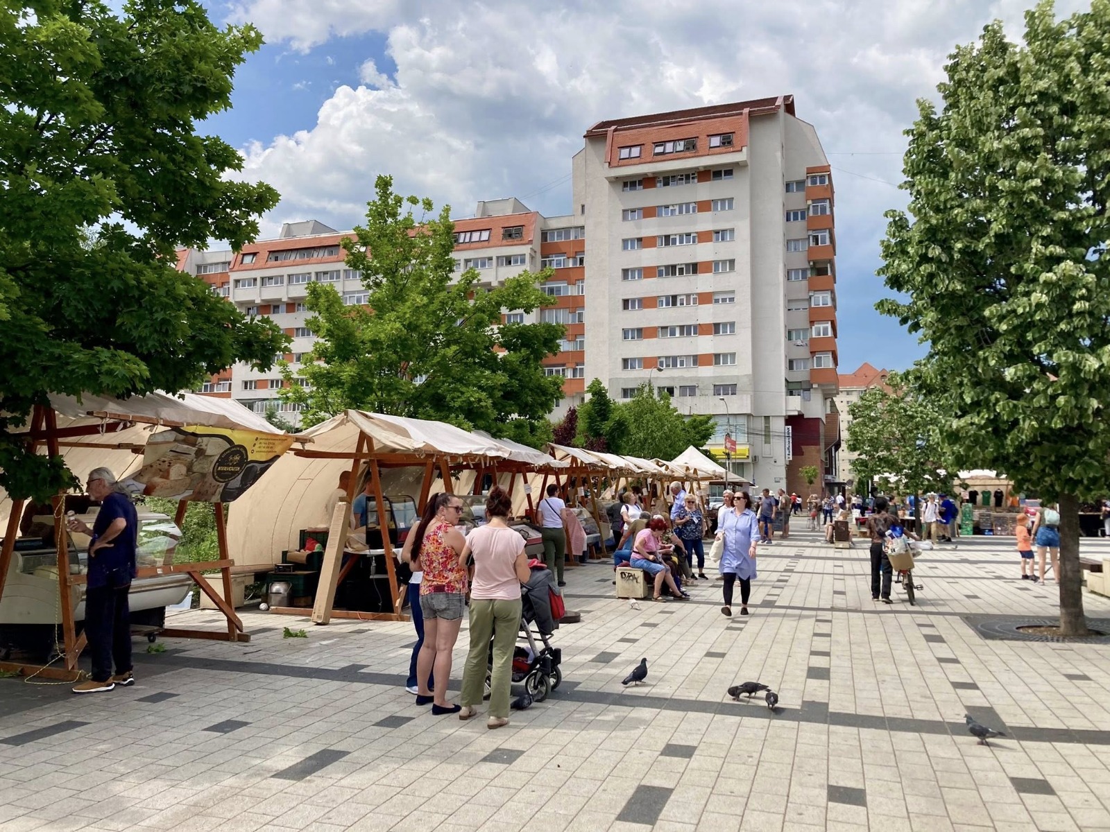 Ezentúl a Szabadság téren kínálják termékeiket a helyi termelők | Fotó: Hargita Megye Tanácsa