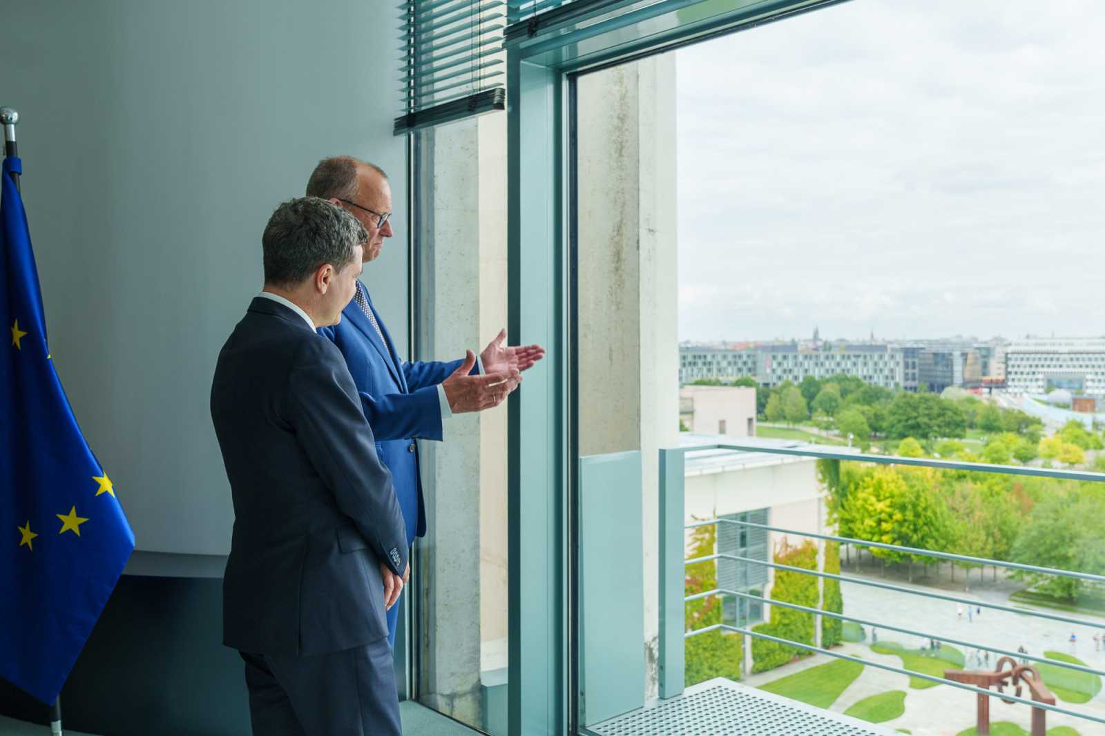 Nicușor Dan pénteken találkozott Friedrich Merz kancellárral | Fotó: presidency.ro